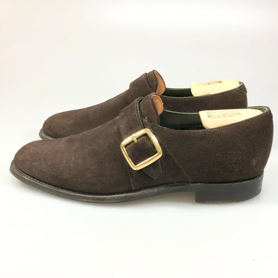 ジョセフチーニー レザーシューズ シングルストラップ スエード WALTER メンズ サイズUK7.5 ブラウン JOSEPH CHEANEY 約26.5cm【AFC41】_1