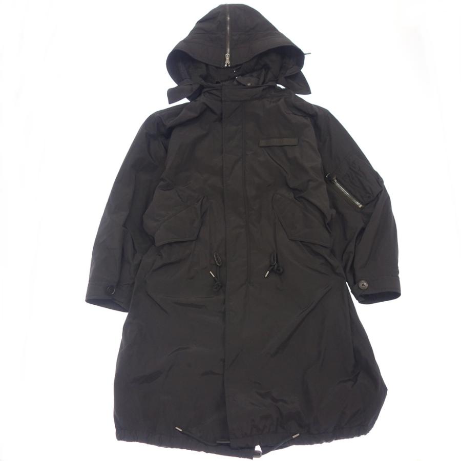 美品◇バーバリー モッズコート 現行白タグ ナイロン メンズ ブラック  