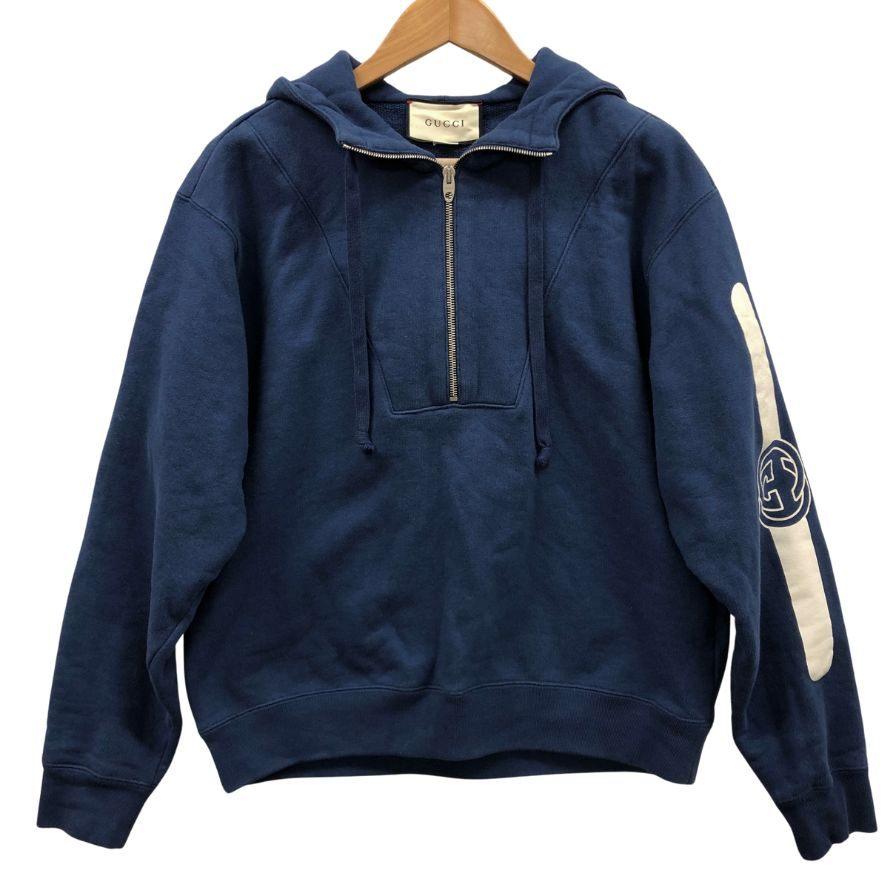 GUCCI グッチ　パーカー　新品未使用 中古・古着通販】GUCCI (グッチ) GUCCI ロゴプリントプルオーバー