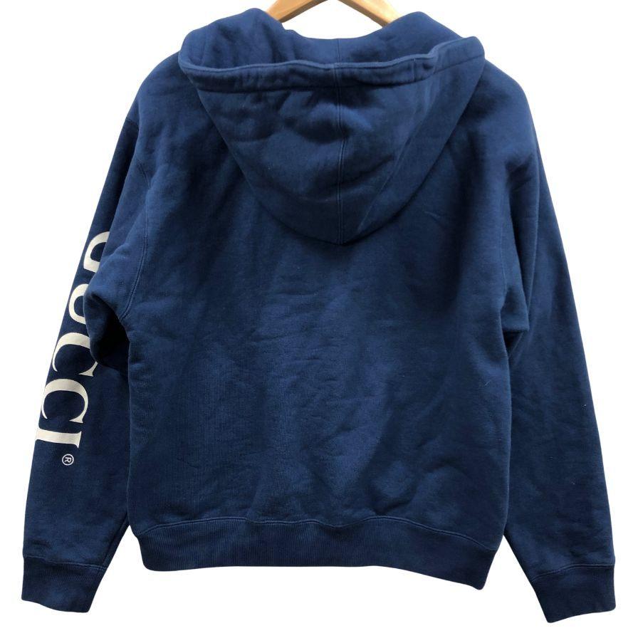 美品◇グッチ パーカー ハーフジップ メンズ コットン サイズXS ブルー 