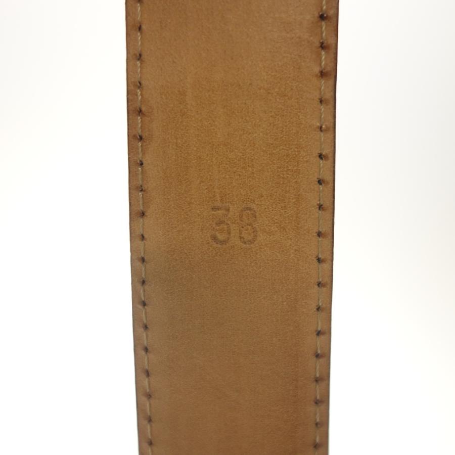 美品　ティファニー エンジンターン スライド バックル　ベルト　ブラウン　36 VINTAGE】TIFFANY&Co. ティファニー エンジンターン スライド