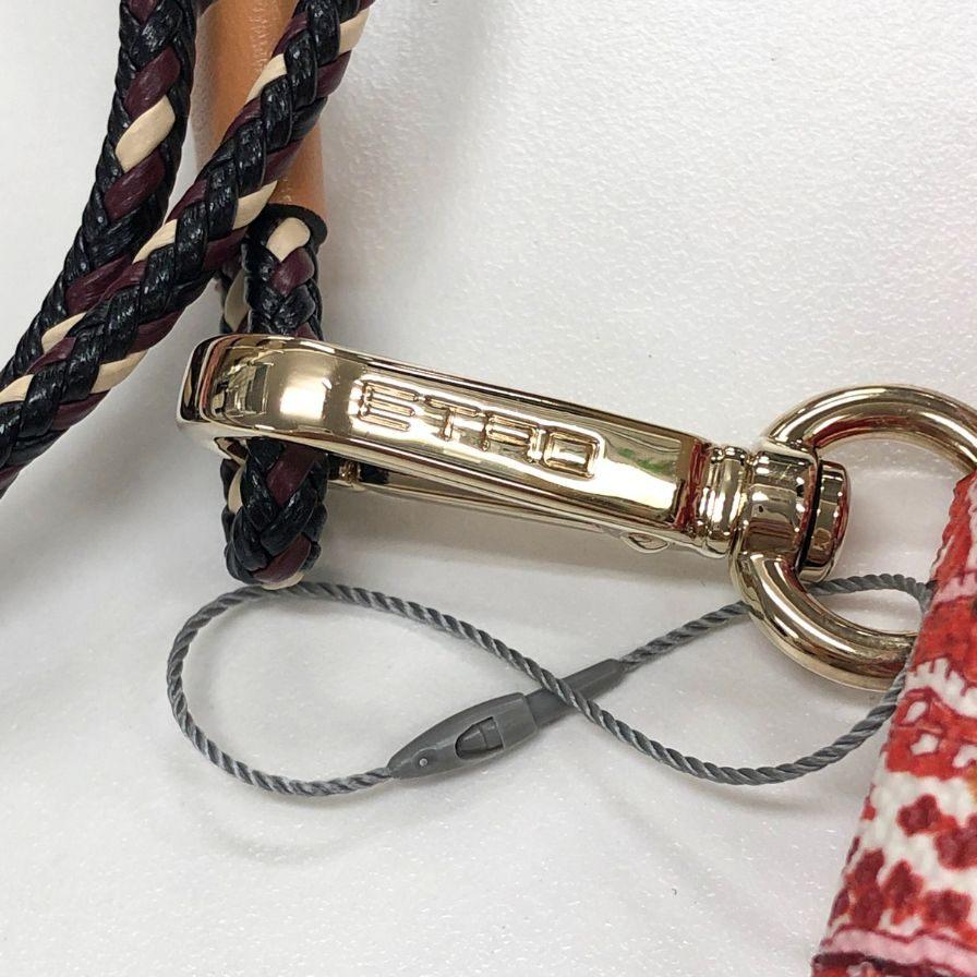 エトロ エアポッズケース カンフーパンダ AirPodsケース レッド系 レザー ETRO【AFI16】【中古】_4