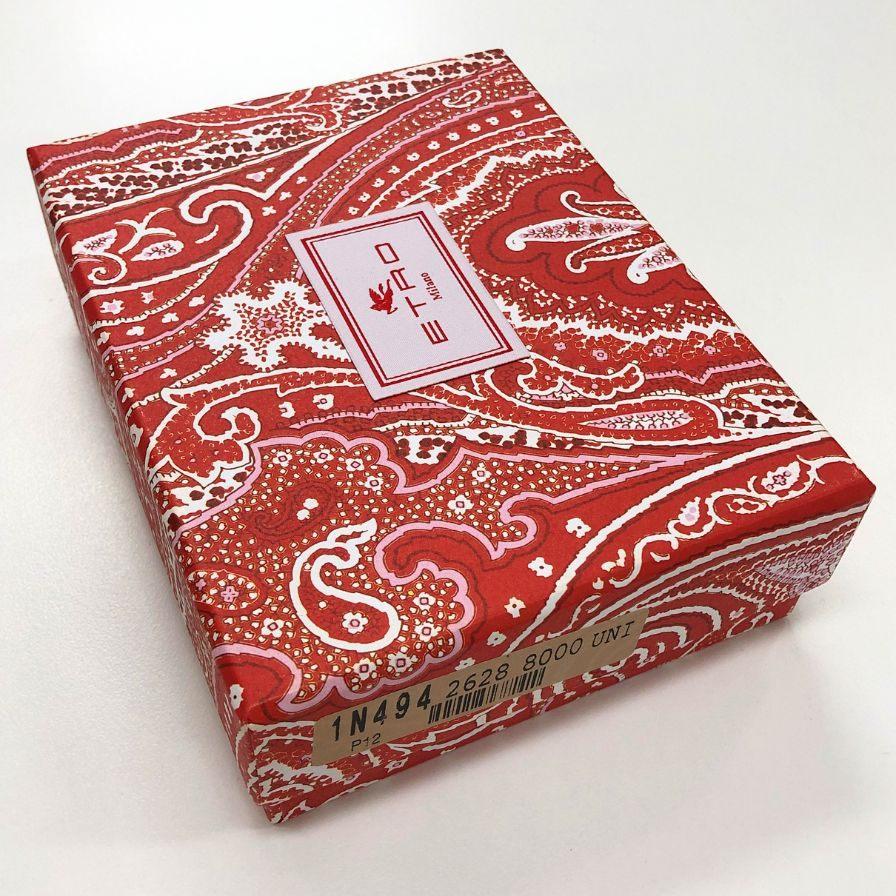 エトロ エアポッズケース カンフーパンダ AirPodsケース レッド系 レザー ETRO【AFI16】【中古】_6