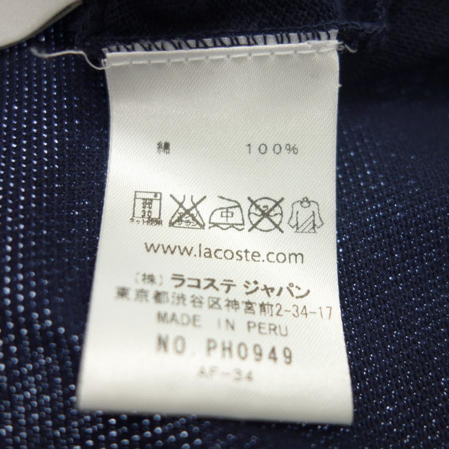 極美品 ラコステ　ポロシャツ tシャツ ロゴ 極美品◇ラコステ ポロシャツ 襟ロゴ メンズ XS ネイビー LACOSTE