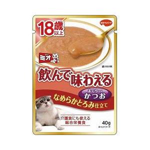 日本ペットフード　猫 キャットフード　ミオ　レトルト　18歳以上　なめらかとろみ　かつお　40g