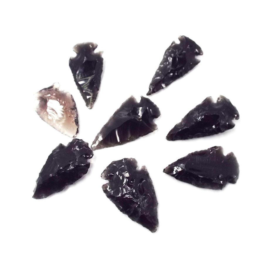 天然石 パワーストーン 黒曜石 オブシディアン 矢じり 鏃 石器