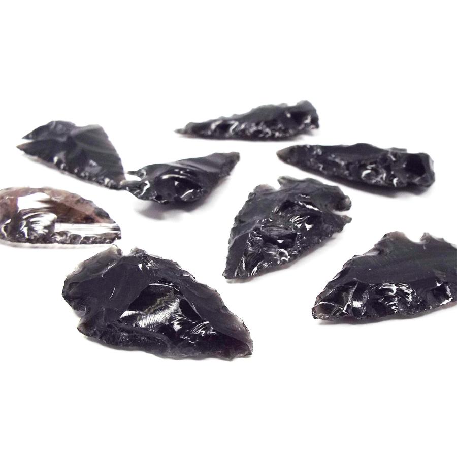天然石 パワーストーン 黒曜石 オブシディアン 矢じり 鏃 石器