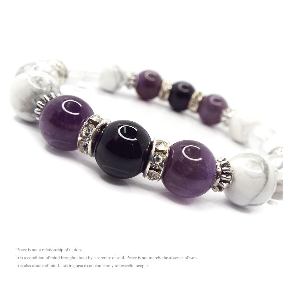 天然石 パワーストーン ブレスレット メンズ アクセサリー アメジスト