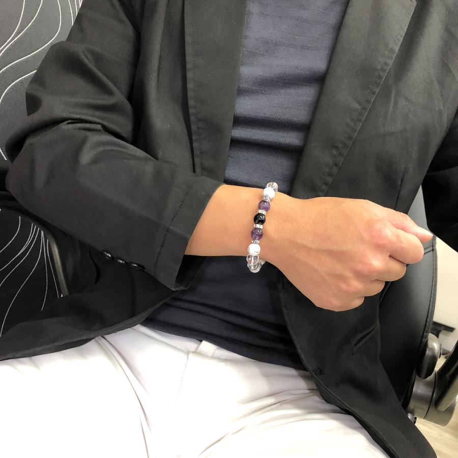 天然石 パワーストーン ブレスレット メンズ アクセサリー アメジスト