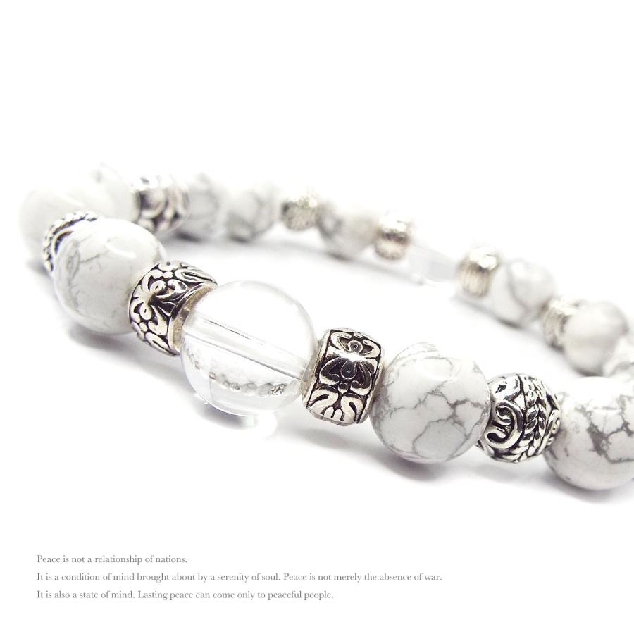 天然石 パワーストーン ブレスレット メンズ アクセサリー ホワイト