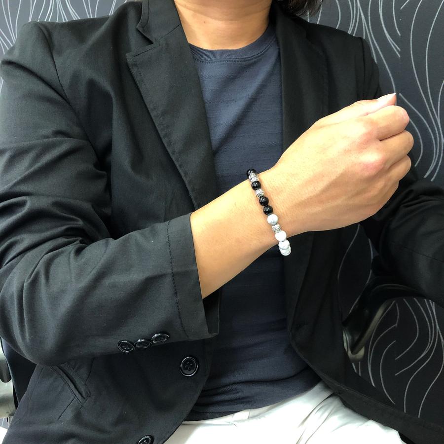 天然石 パワーストーン ブレスレット メンズ アクセサリー 陰陽 天然石 パワーストーン ブレスレット メンズ アクセサリー 陰陽