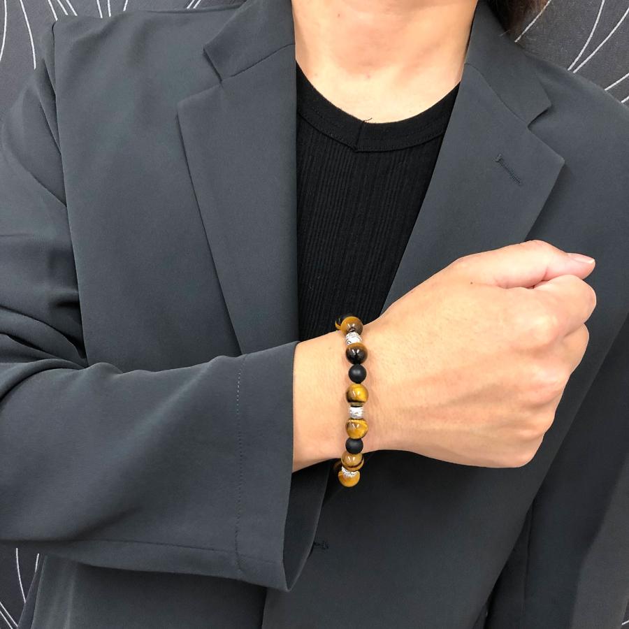 天然石 パワーストーン ブレスレット メンズ アクセサリー イエロー