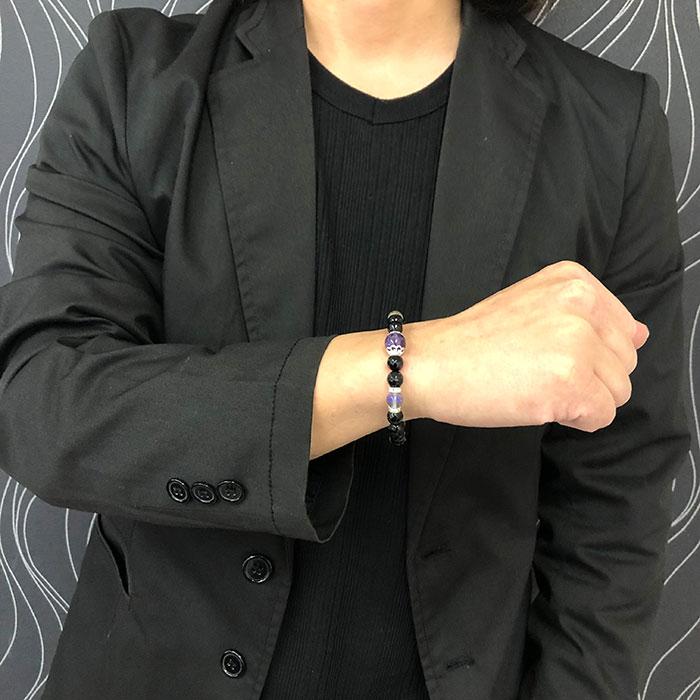 天然石 パワーストーン ブレスレット メンズ アクセサリー アメジスト