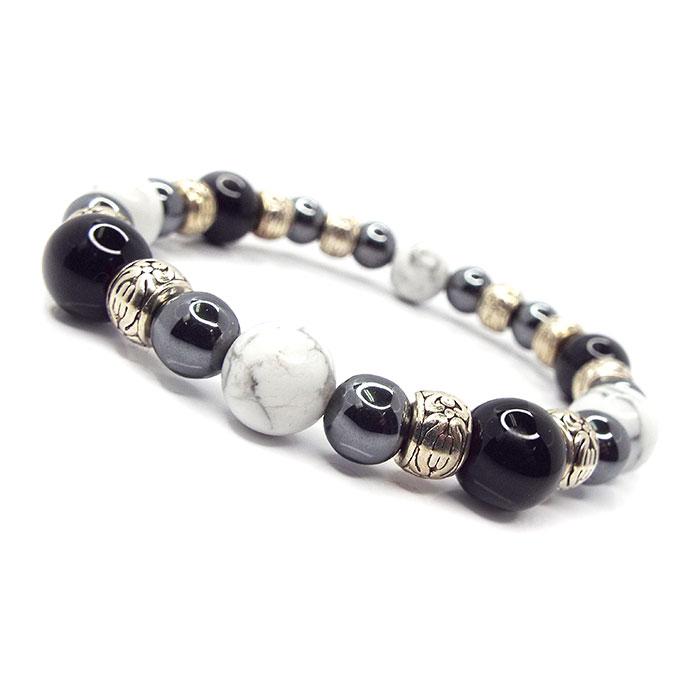天然石 パワーストーン ブレスレット メンズ アクセサリー 男メタル