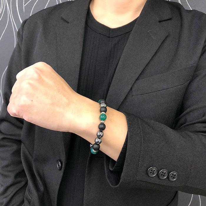天然石 パワーストーン ブレスレット メンズ アクセサリー ヘマタイト