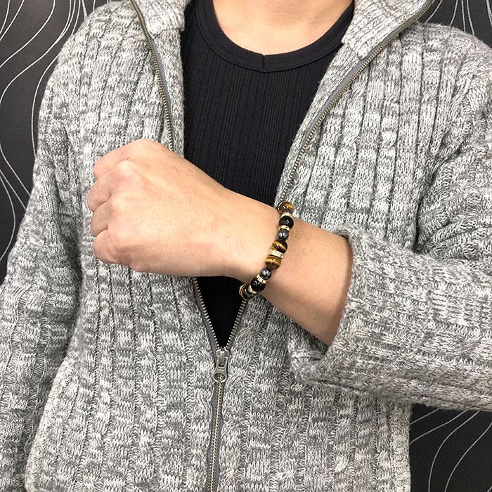 天然石 パワーストーン ブレスレット アクセサリー オニキス タイガー