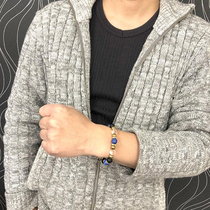 天然石 パワーストーン ブレスレット アクセサリー ラピスラズリ 水晶