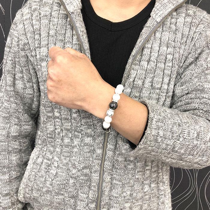 キレイめ系 大迫力 大玉 天然石 パワーストーンブレスレット