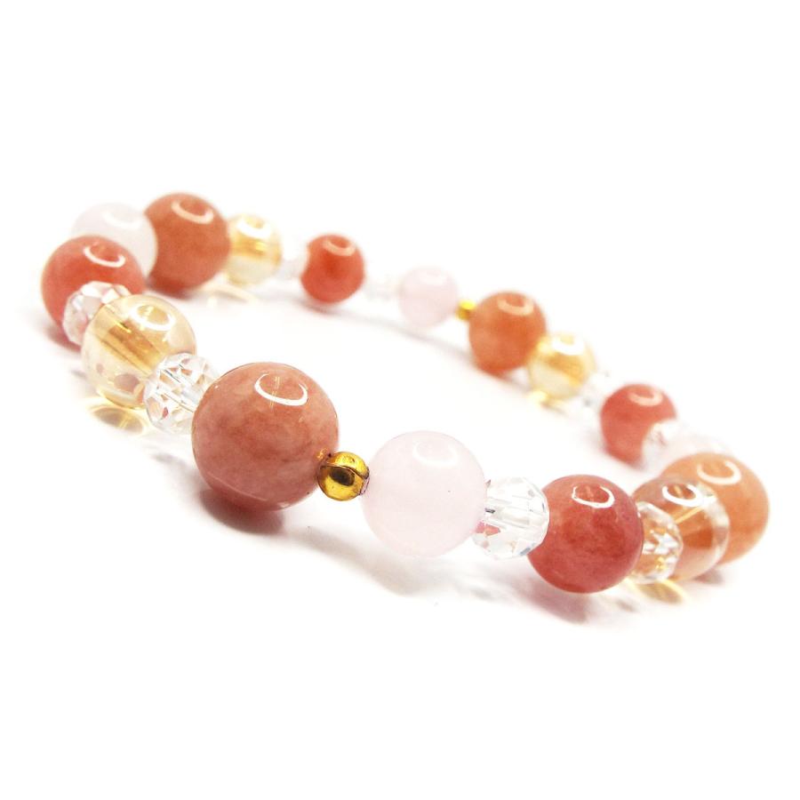 天然石 サンストーン ローズクォーツ ゴールデンオーラ パワーストーン