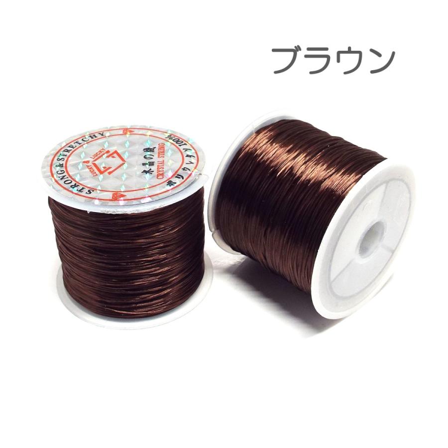 オペロンゴム 約60m×約0.8mm ブレスレット ブラウン パワーストーン