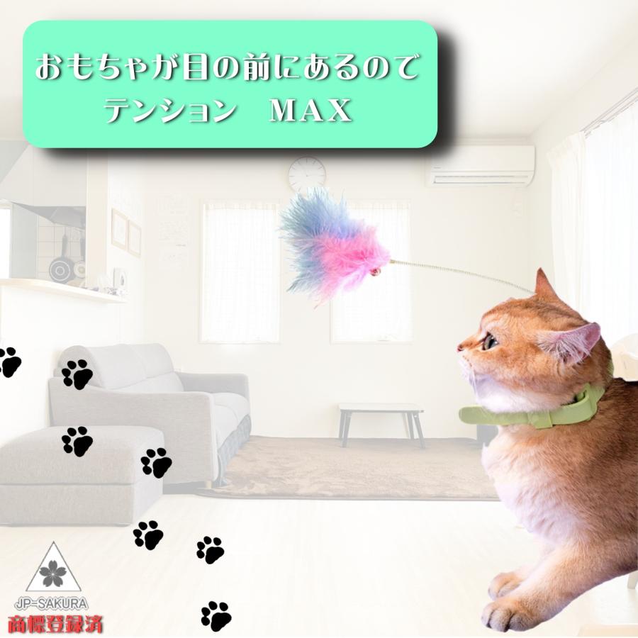 ねこじゃらし 猫 おもちゃはね 首輪 一人遊び |  | 04