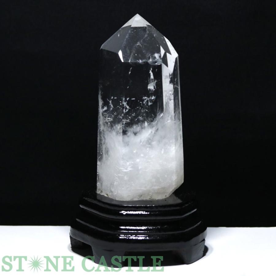 一点物 天然石 置き石 ポイント型 水晶 (EX) (台付) No.57 【Yorkie】 パワーストーン