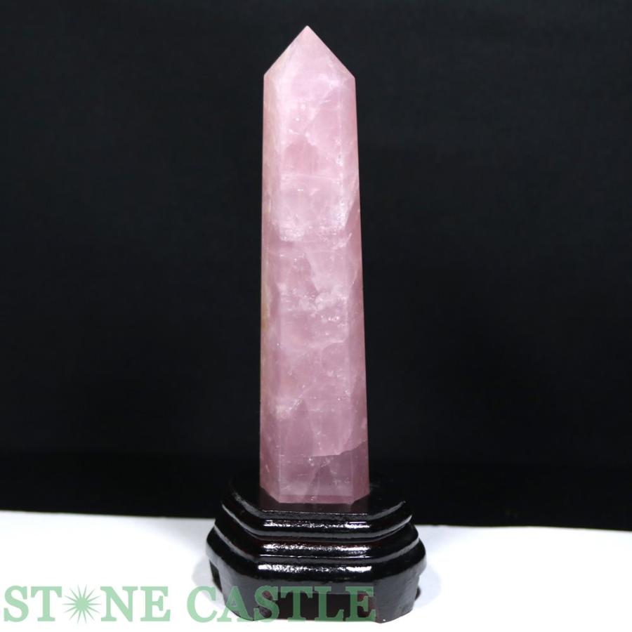 石流通センター 一点物 天然石 置き石 ポイント型 ローズクォーツ (EX