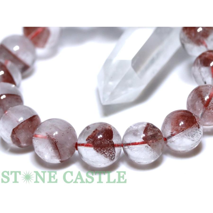 石流通センター 一点物 天然石 ブレスレット レッドファントムクォーツ