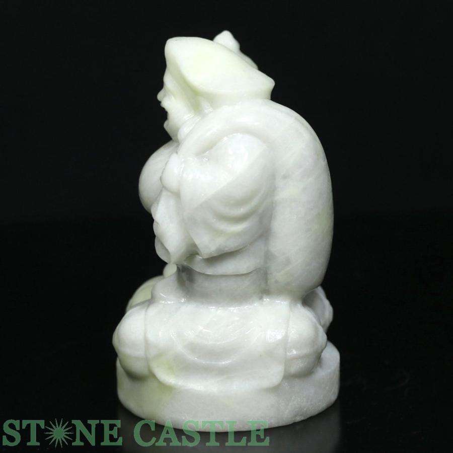 石流通センター 一点物 天然石 彫刻置物 七福神 大黒天 レモンジェード