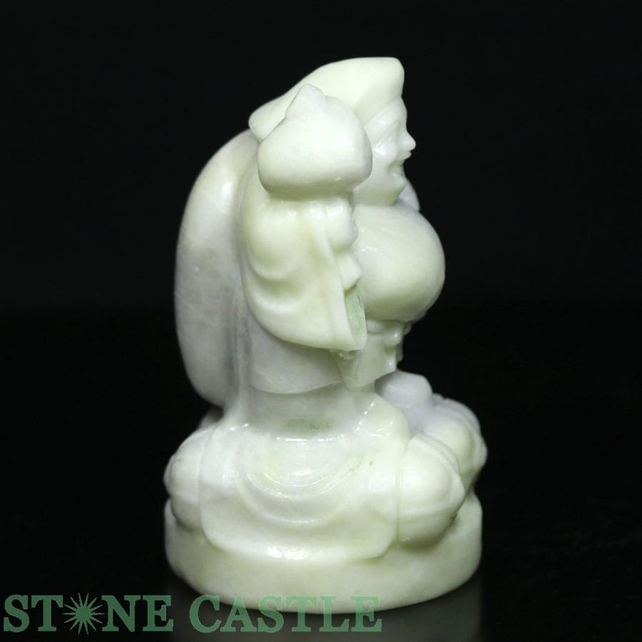 石流通センター 一点物 天然石 彫刻置物 七福神 大黒天 レモンジェード