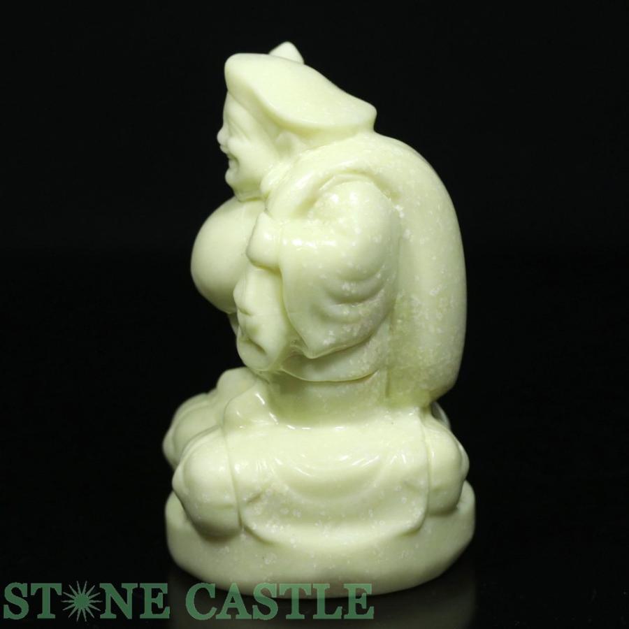 石流通センター 一点物 天然石 彫刻置物 七福神 大黒天 レモンジェード