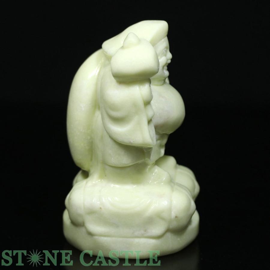 石流通センター 一点物 天然石 彫刻置物 七福神 大黒天 レモンジェード