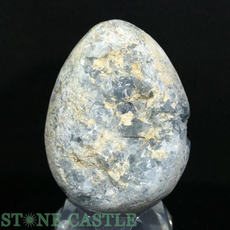 石流通センター 一点物 天然石 原石 セレスタイト (EX) たまご型 No.73