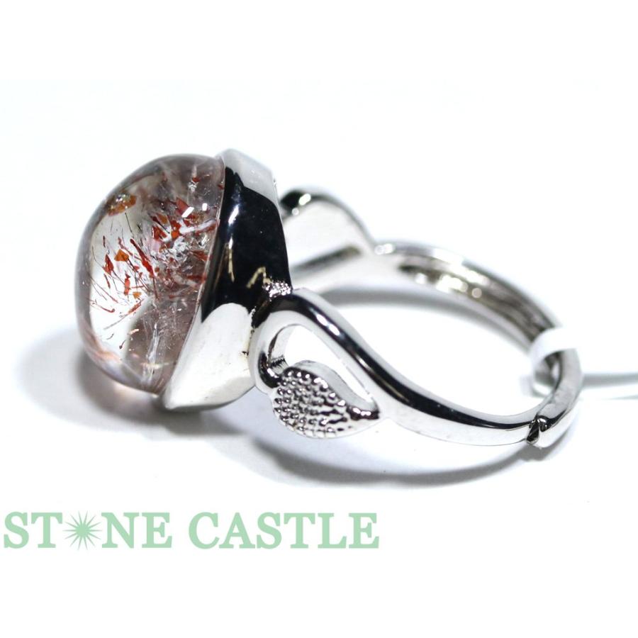 石流通センター 一点物 天然石 リング ストロベリースーパーセブン No