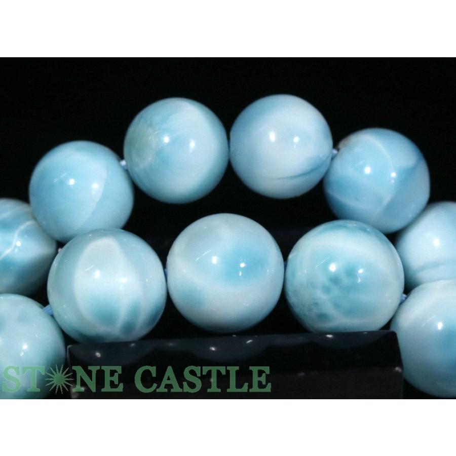 石流通センター 高品質 天然石 ブレスレット ラリマー (6A+) (約9〜9.5mm) (ケース付) パワーストーンの画像