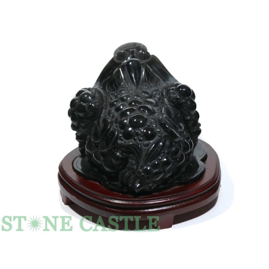 石流通センター 一点物 天然石 彫刻置物 銭蛙(三本足蛙