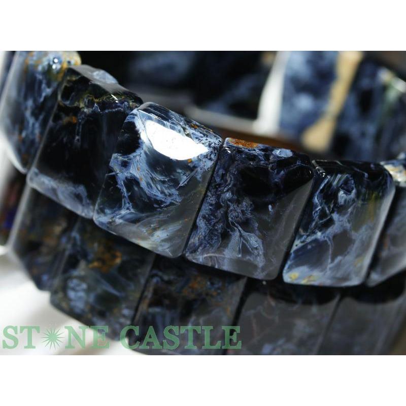 石流通センター 高品質 天然石 ブレスレット ピーターサイト バングル型 (3A) (約12x16mm) パワーストーンの画像
