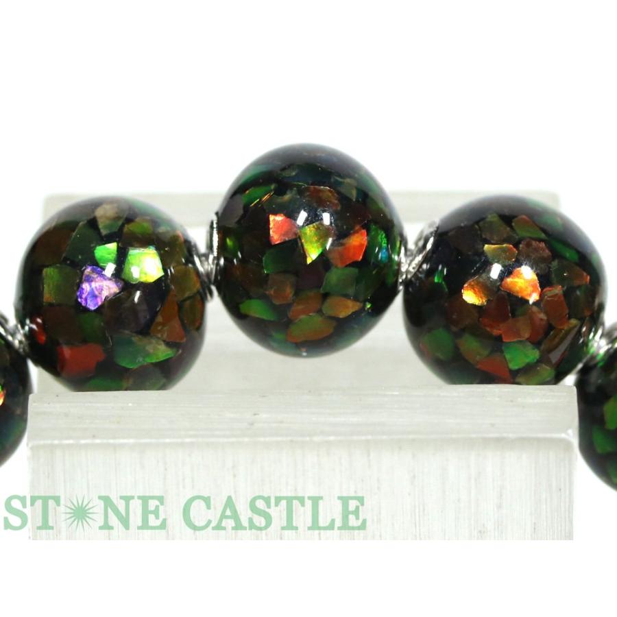 石流通センター 一点物 天然石 ブレスレット アンモライト(コーライト