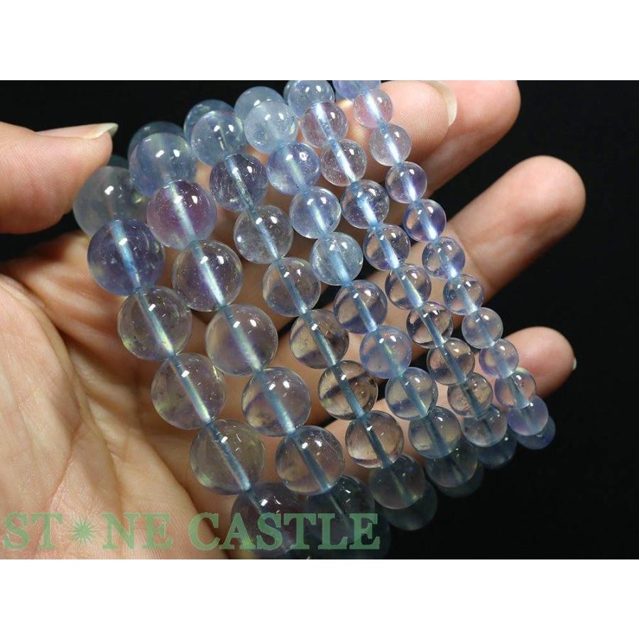 石流通センター 高品質 天然石 ブレスレット カラーチェンジアクアマリン (3A) (約14〜14.5mm) (ケース付) パワーストーンの画像