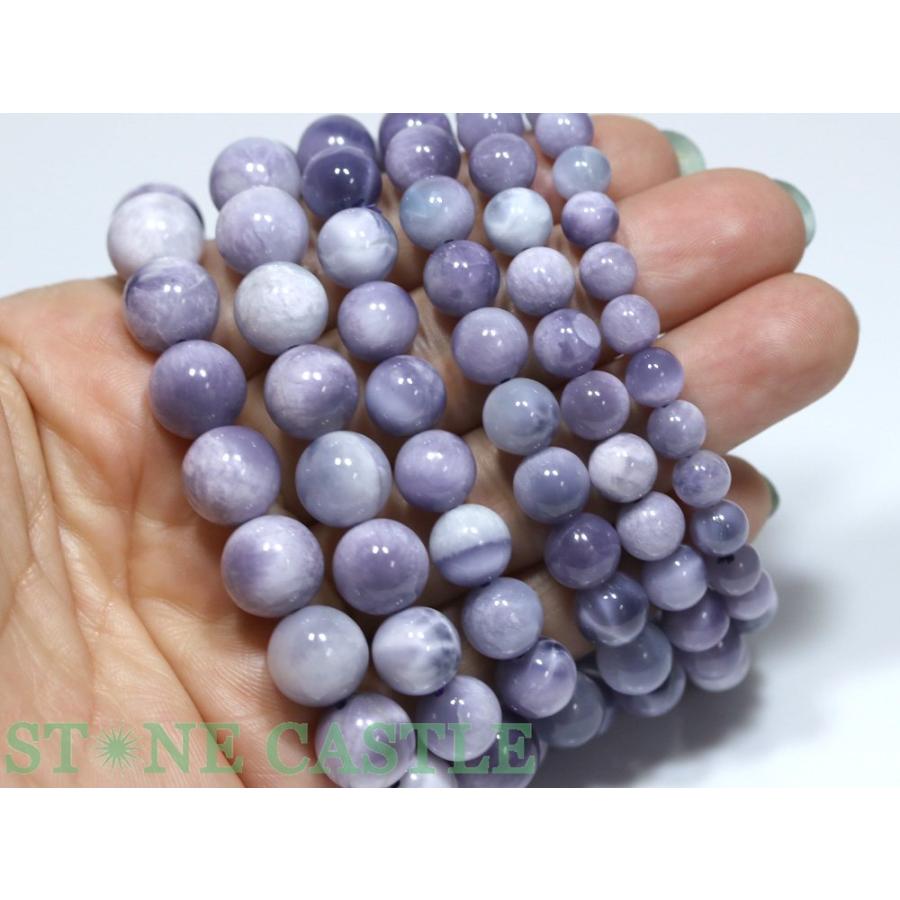 高品質パープルラリマーの天然石ブレスレット 石流通センター 高品質 天然石 ブレスレット パープルラリマー (5A