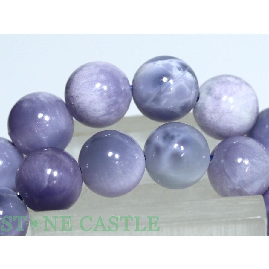 石流通センター 高品質 天然石 ブレスレット パープルラリマー (5A