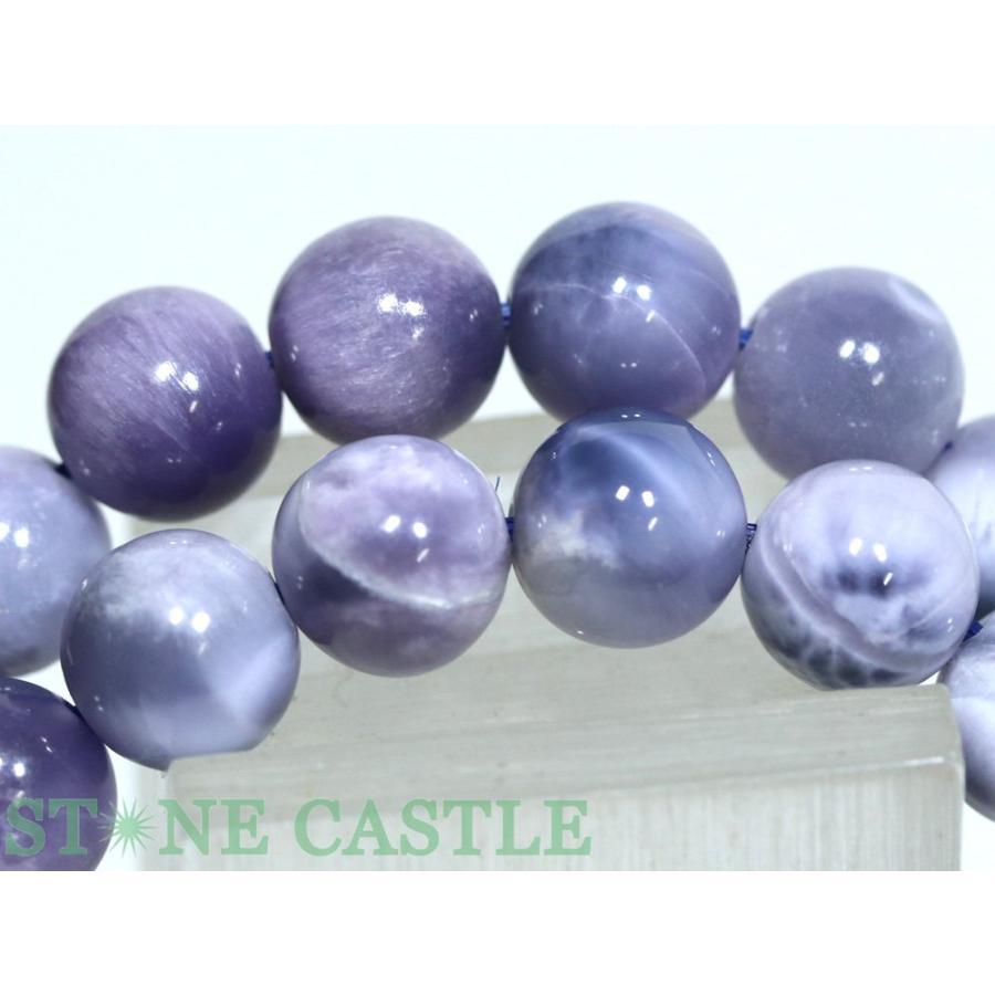 石流通センター 高品質 天然石 ブレスレット パープルラリマー (5A) (約9.5〜10mm) (ケース付) パワーストーンの画像