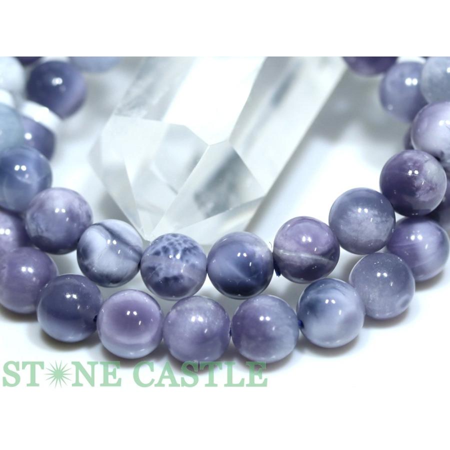 石流通センター 高品質 天然石 ブレスレット パープルラリマー (5A) (約9.5〜10mm) (ケース付) パワーストーンの画像