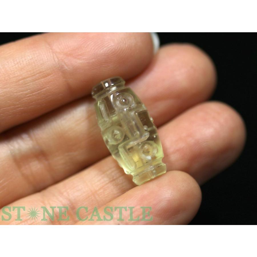 石流通センター 一点物天然石 ビーズ アクセサリー 天珠ビーズ リビアングラス 九眼 No.43 パワーストーン_2