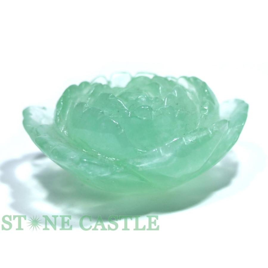 石流通センター 一点物 天然石 彫刻置物 薔薇 フローライト No.11 パワーストーン_1