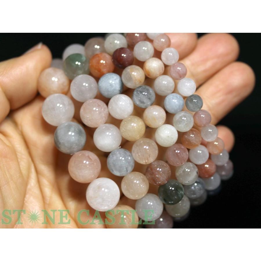 石流通センター 高品質 天然石 ブレスレット キャッツアイ福禄寿ルチル