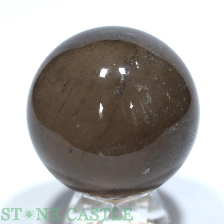石流通センター 一点物 天然石 置き石 丸玉 スモーキークォーツ (EX) 約53mm No.11 パワーストーン_2