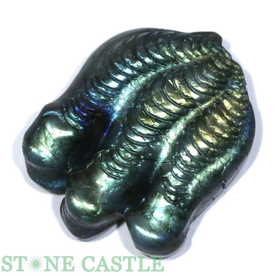 石流通センター 一点物 天然石 彫刻置物 龍の爪 ラブラドライト No.01