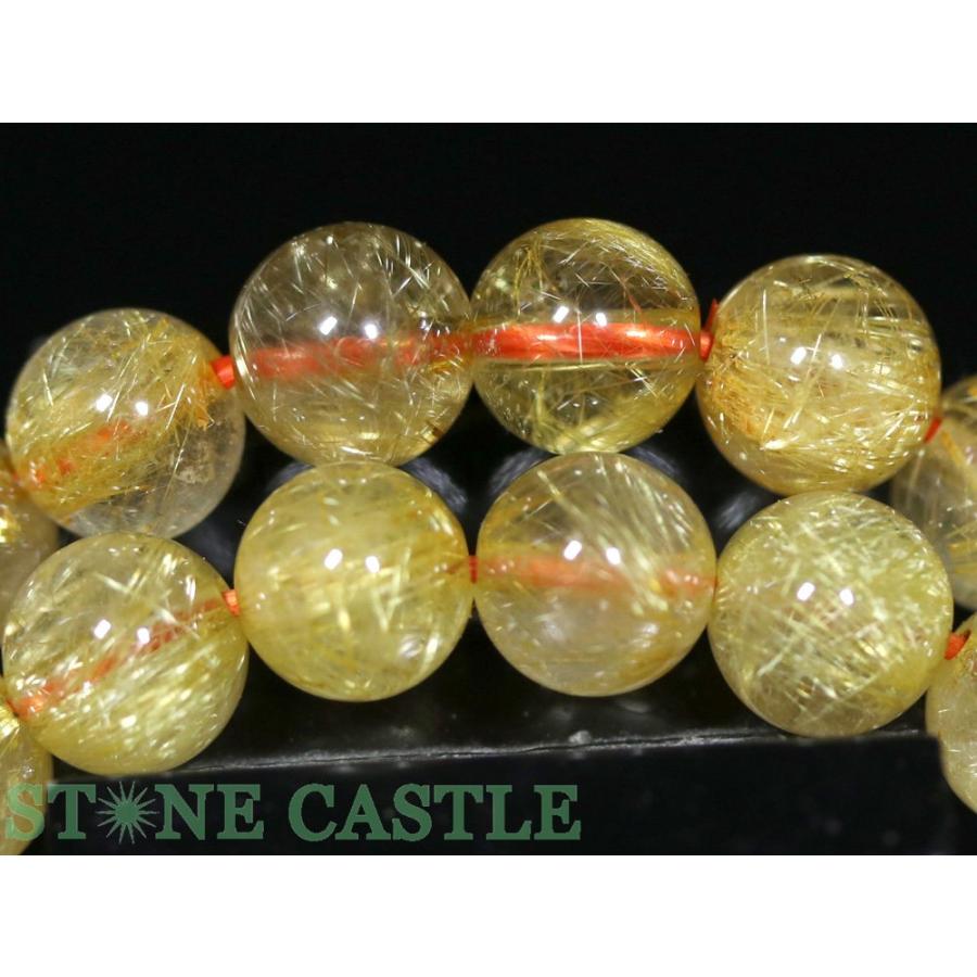 石流通センター 高品質 天然石 ブレスレット ゴールデンルチルクォーツ 