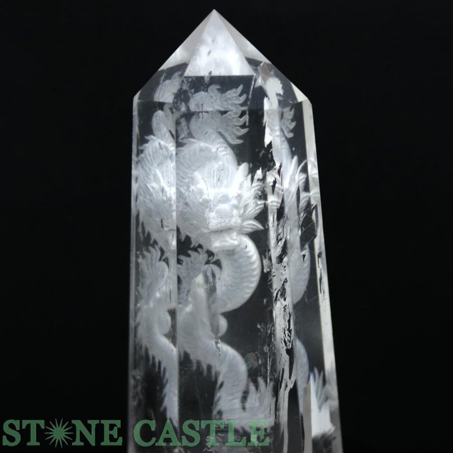 石流通センター 一点物 天然石 彫刻置物 裏彫り彫刻 水晶